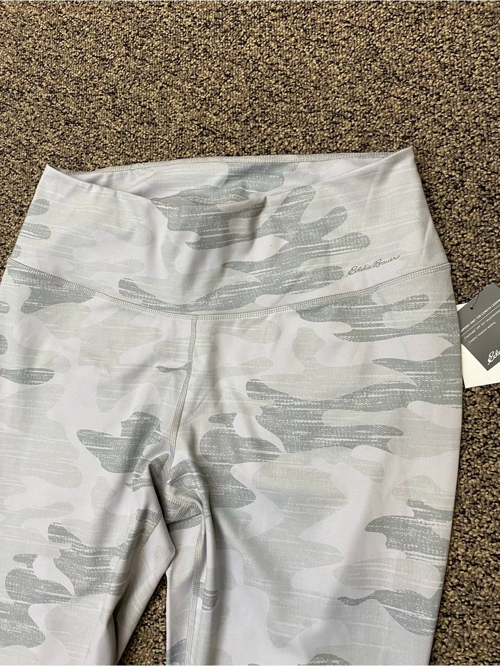 Eddie Bauer High Point Compression Gray Camo Leggings - Women's Plus Size 1X